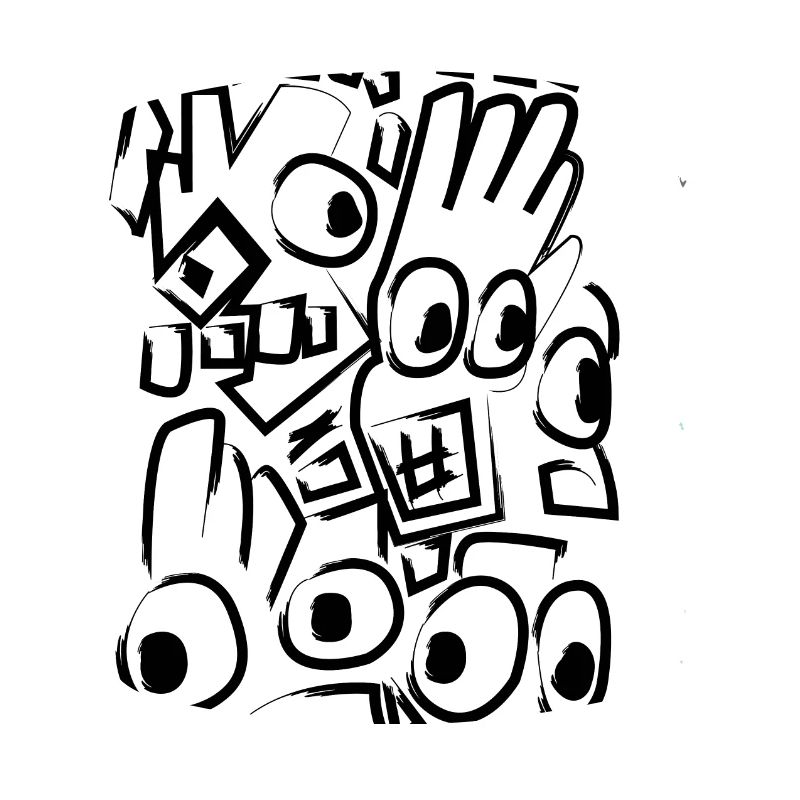 Fragmented Faces - Brut Art