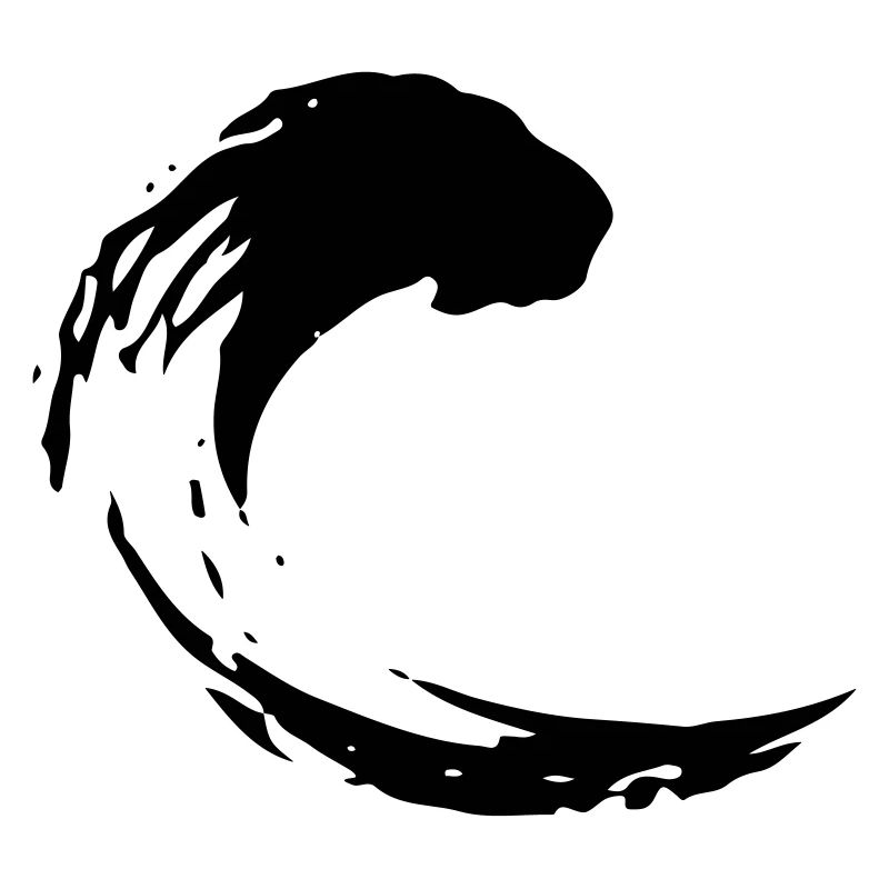 Lion sign comma brush stroke gift
