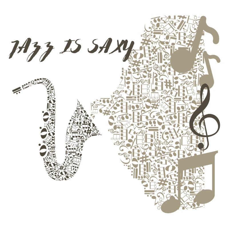 Conception de saxophone musical en notes