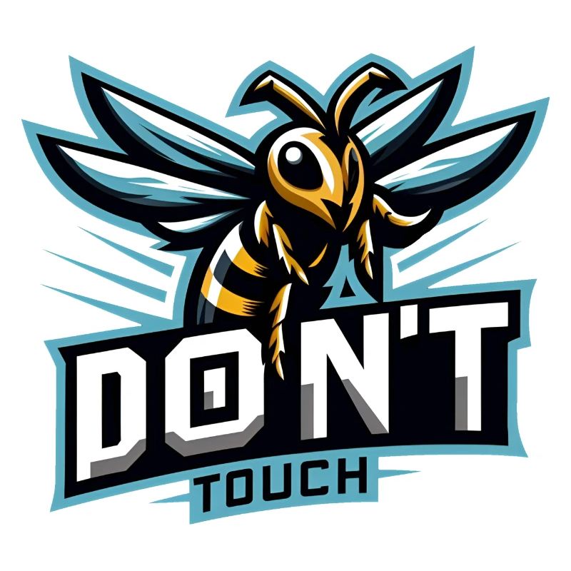 Gaming Logo Aggressive Bee Don't Touch