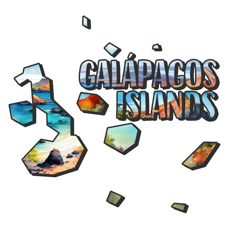 Carte à l’aquarelle Galapagos