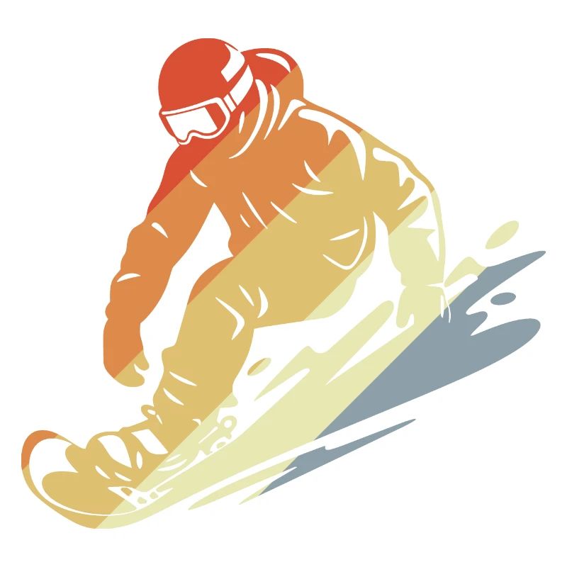 Snowboarder Retro Style