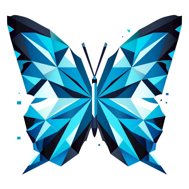 Papillon bleu – Art élégant de la nature