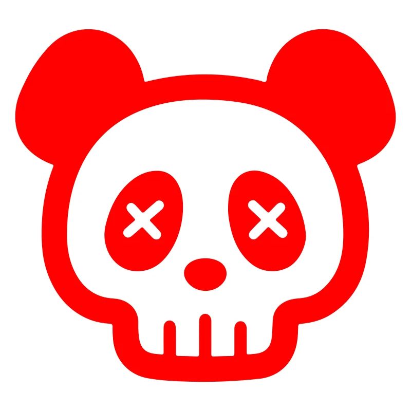 Squelette de crâne de panda
