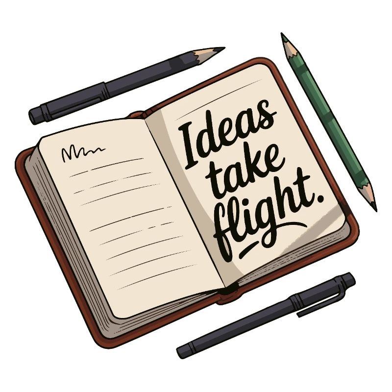 Inspirational Flight Idea Journal Design