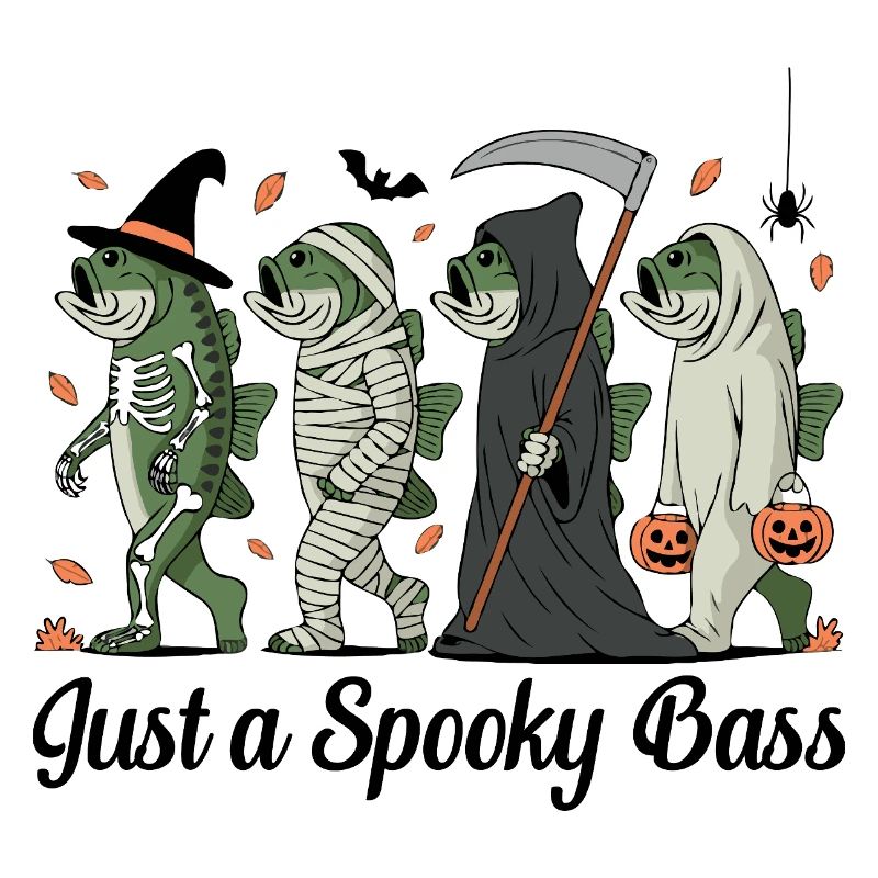 Créatures de poisson déguisées Halloween Perche Pêcheur