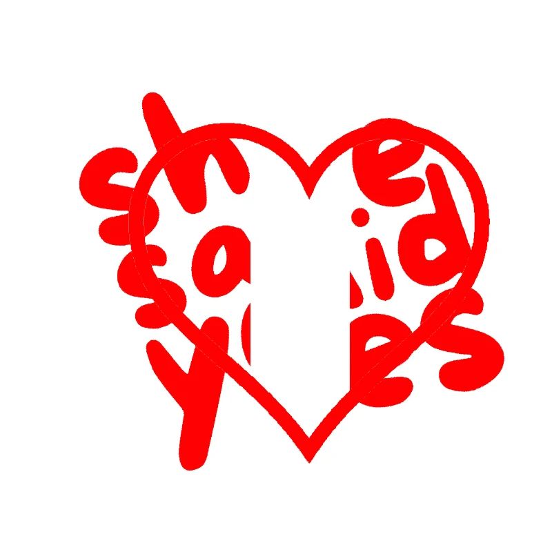Heart with love and text accent
