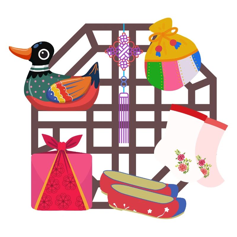Tradition coréenne – Canard mandarin et symboles