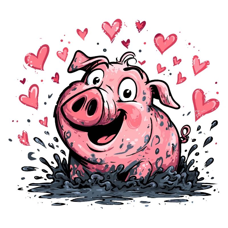 Cœur d’amour Éclaboussure de cochon