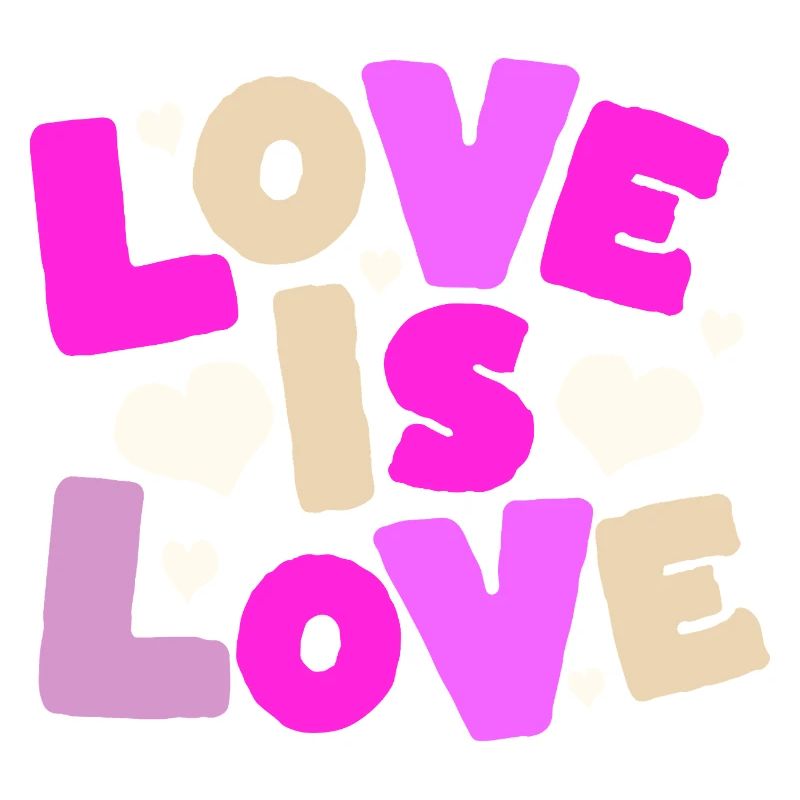 Love Is Love – Buntes Herz Statement