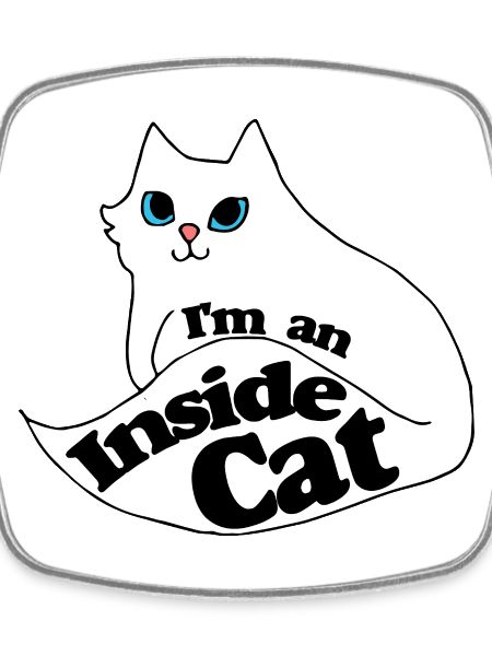 Inside Cat Cartoon Slogan Tee