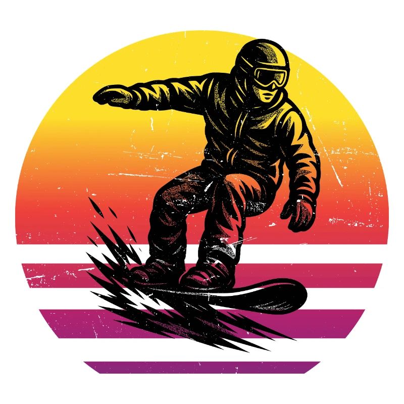 Un motif juste pour le snowboard