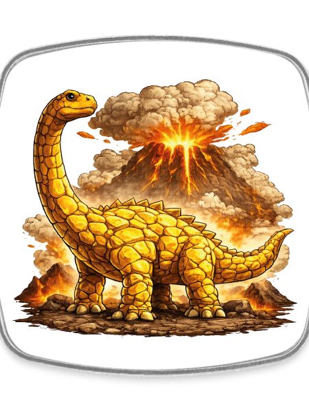 Brontosaurus volcanic eruption
