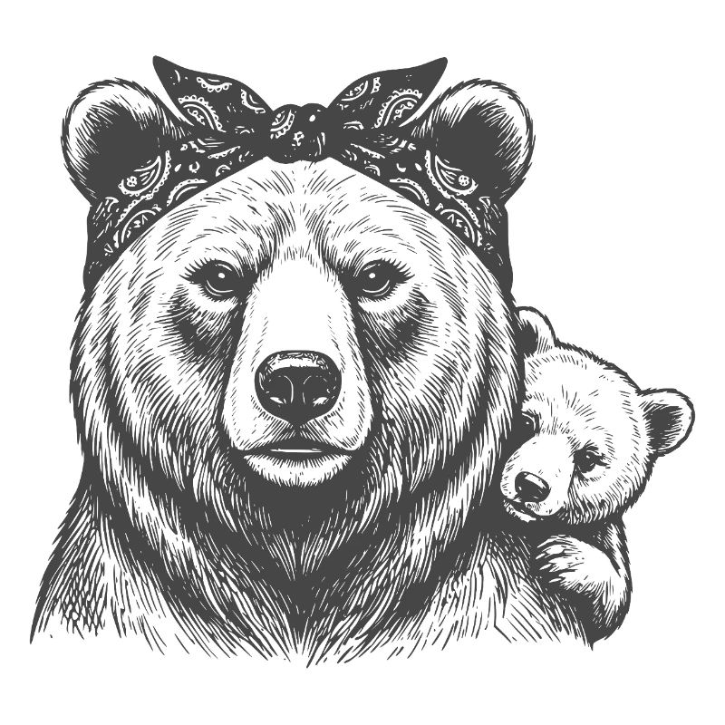 Maman Ours avec l’Enfant