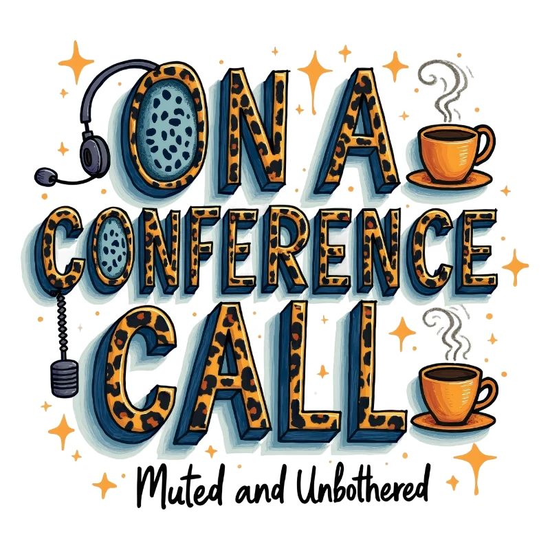 Online Conference Call Coffee Style Muted Unbothered