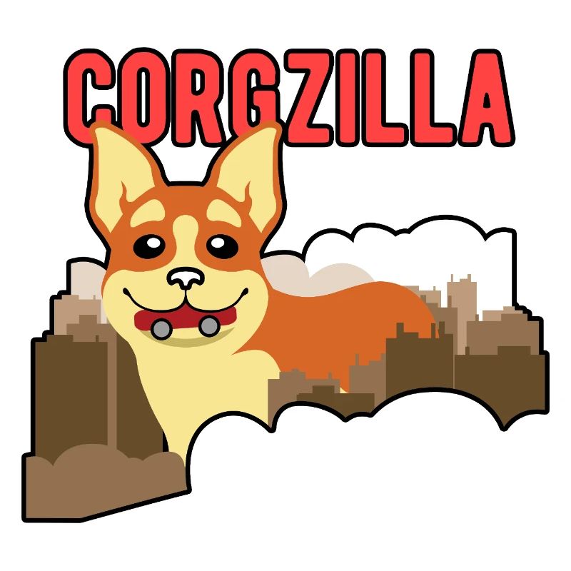 Corgzilla Drôle de Corgi Monstre Monstre