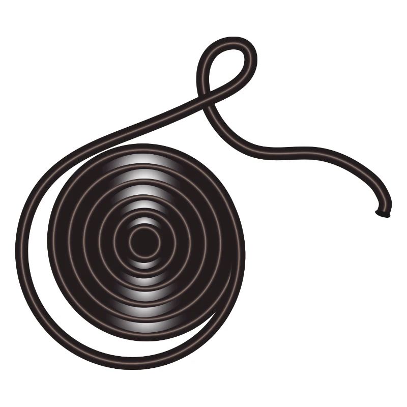 black liquorice rolled as a snail.