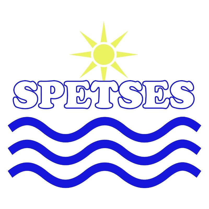 Spetses Island Sun and Wave Emblem