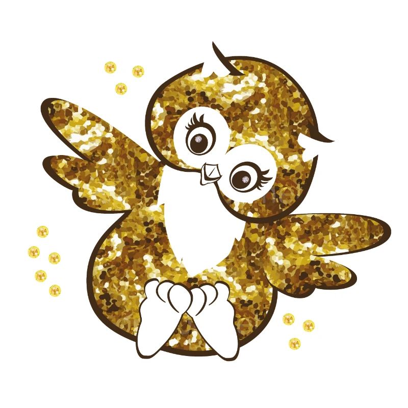 Funkelnde Eulenmädchen Illustration