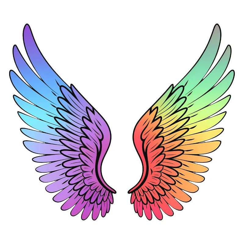 Rainbow Gradient Wings