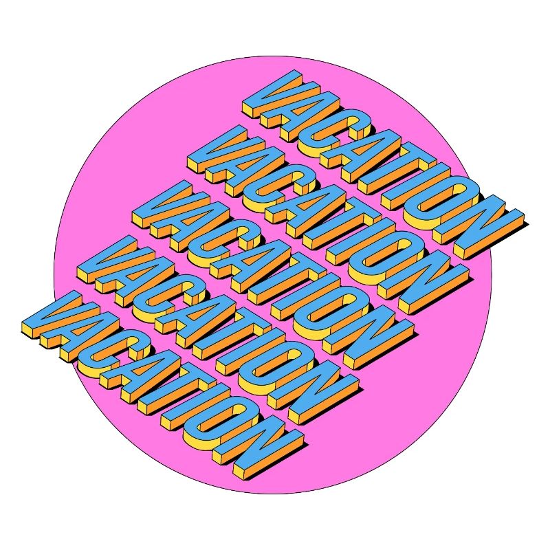 Vacation – 3D Retro Lettering