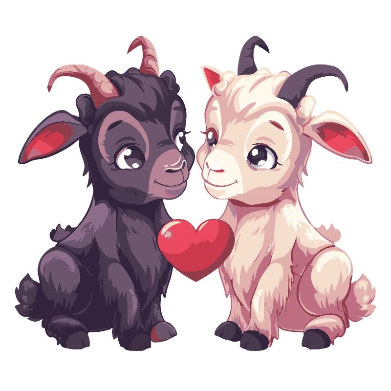 Ziege Herz Valentinstag