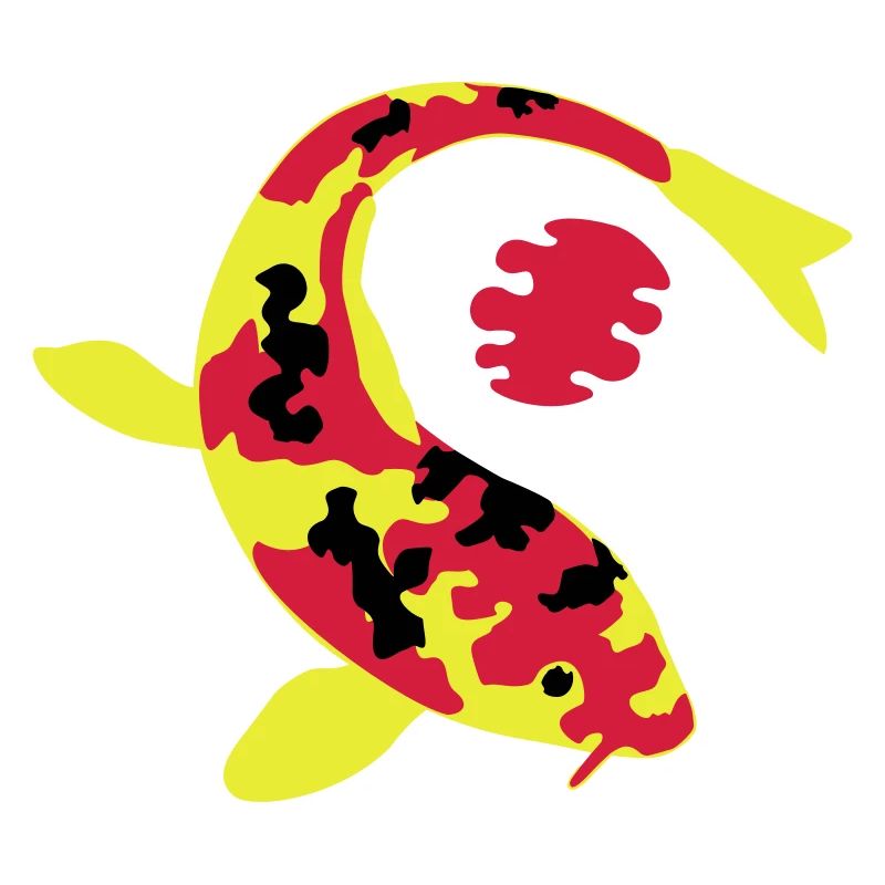 Poisson abstract en couleurs vives