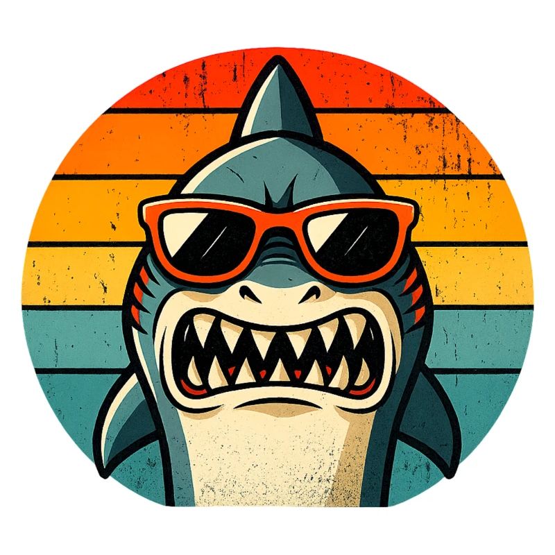 Requin Cool avec Lunettes de Soleil