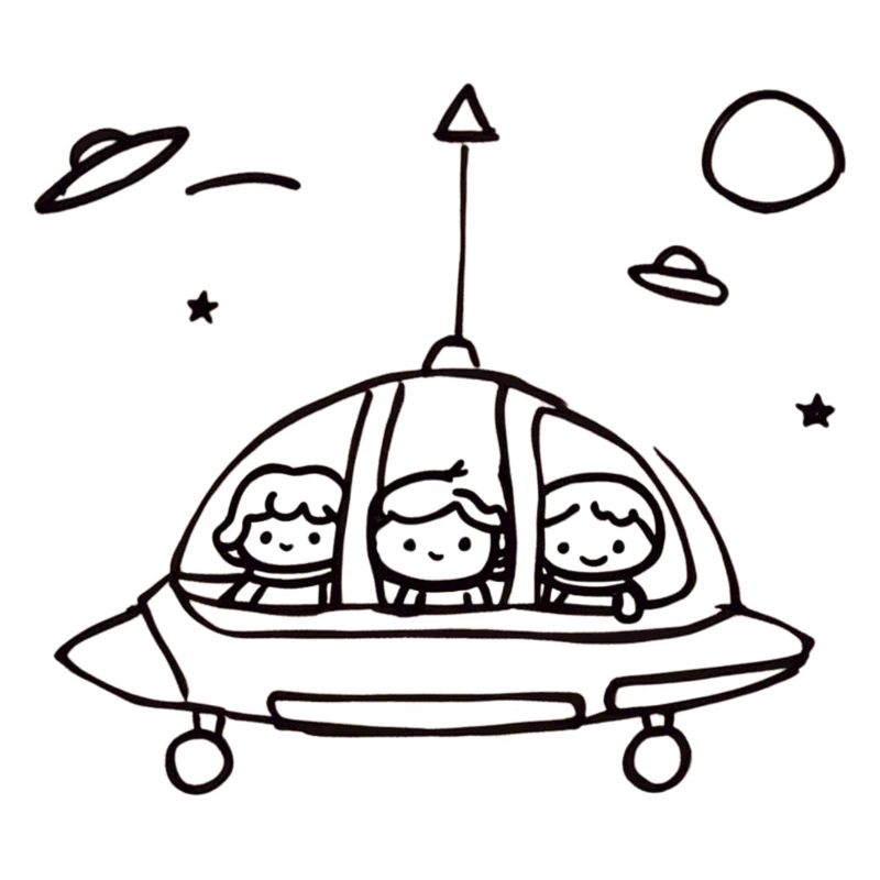 Petit équipage d’OVNI dans l’espace