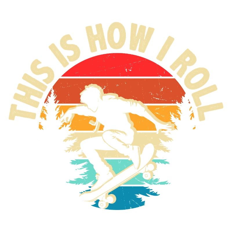 C’est comme ça que je roule le skateboard