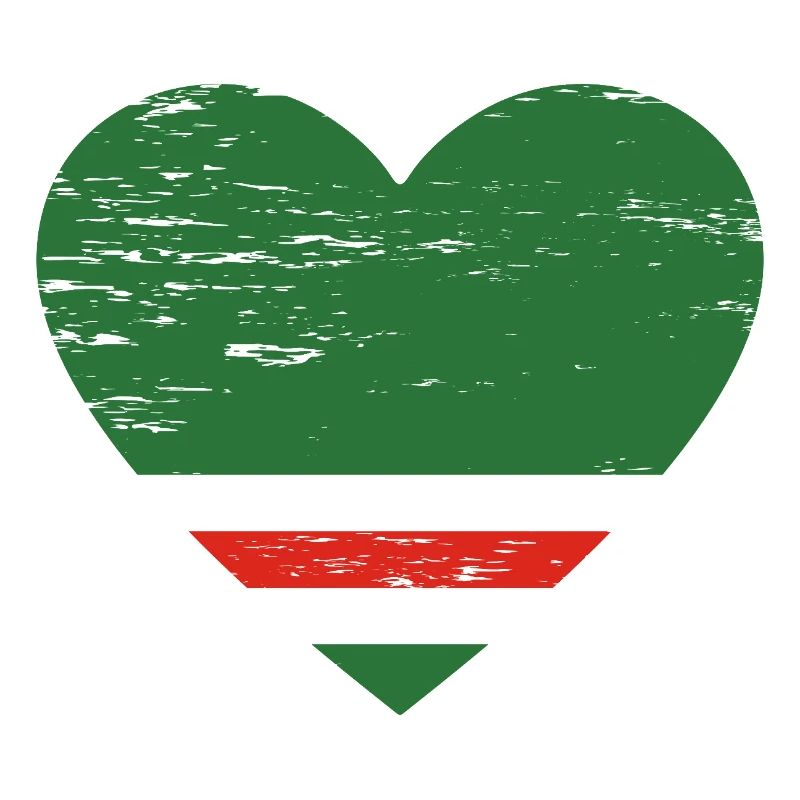 Chechnya Flag Heart Used