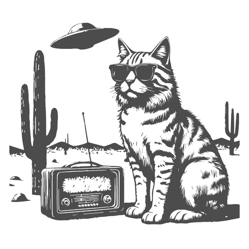 Lunettes de soleil chat en desert retro