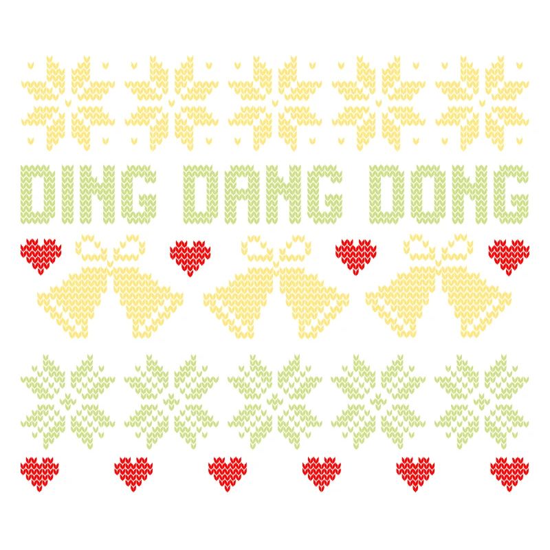 Clochette en flocon de neige à motif de pull de Noël moche