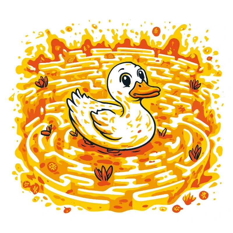 Canard d’Or dans le lac Burning