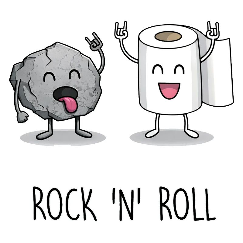 Design de dessin animé rock 'n' roll drôle