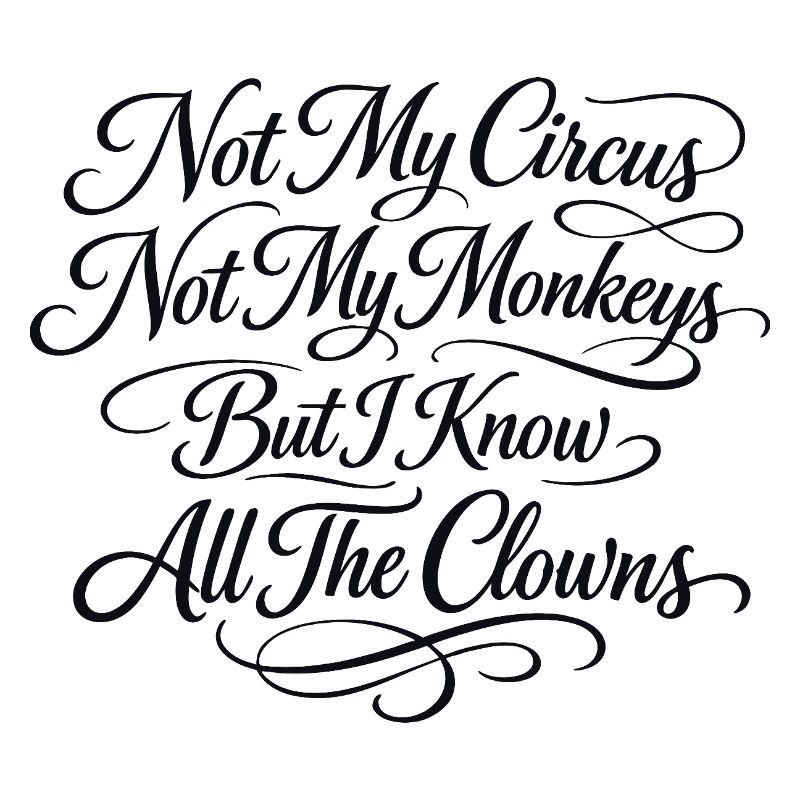Not my circus, not my monkeys, I know al