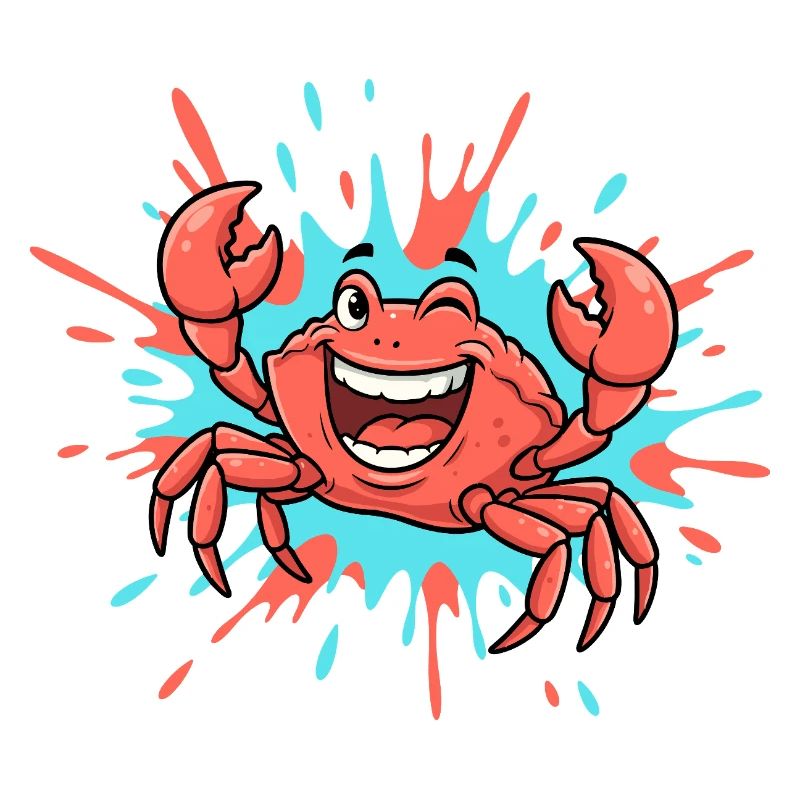 Éclaboussure couleur du crabe rieur