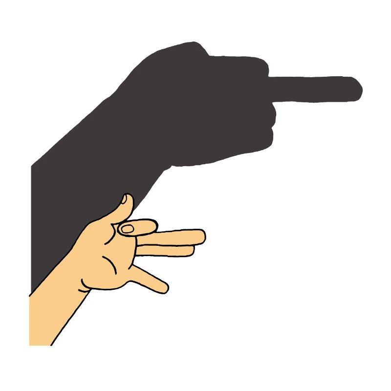 Schatten eines Hundes oder nicht