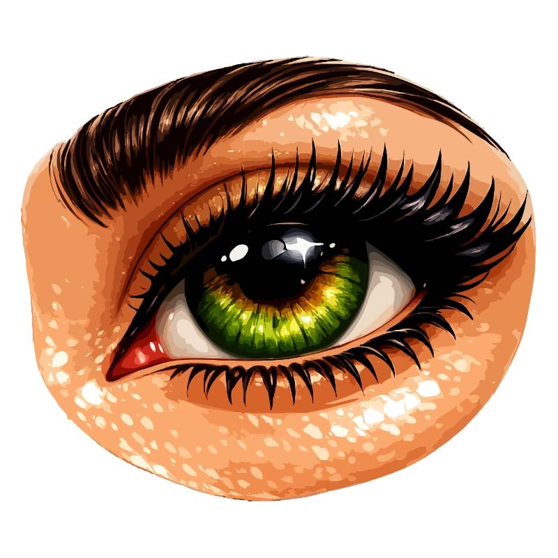 Illustration de l’œil vert