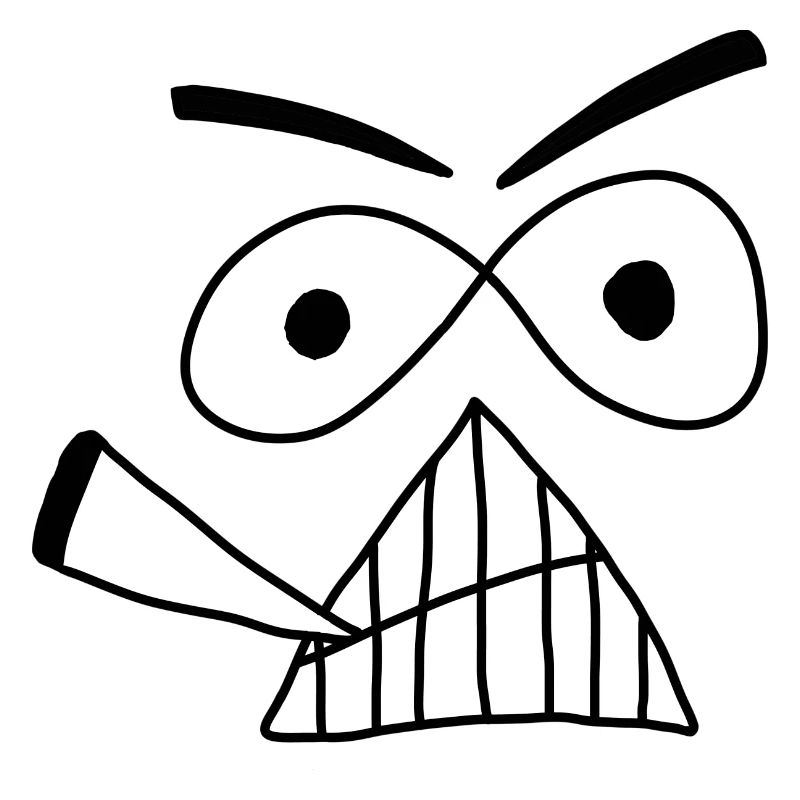 Cool Grumpy Face noir - Weska Face Collection