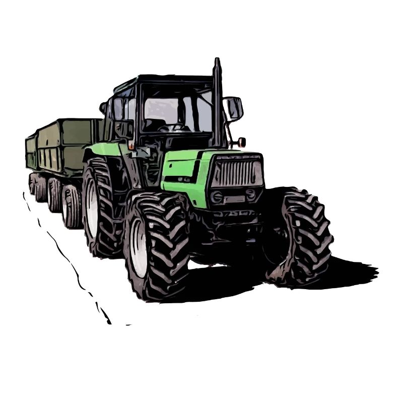 Deutz 4.31 tractor with trailer