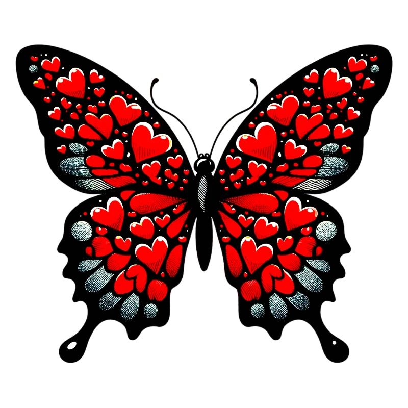 Papillon avec des cœurs