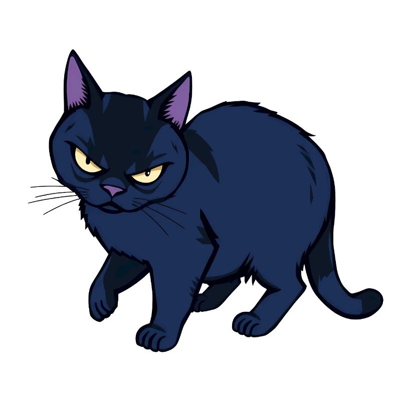 Grim Black Cat