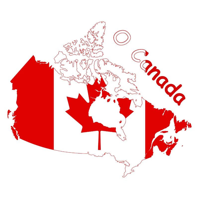 Ô Drapeau du Canada Silhouette