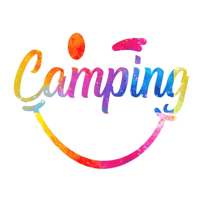 Logo de jeu de couleur de camping
