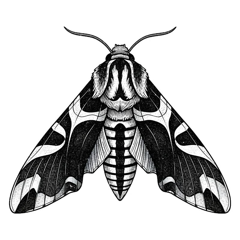 Moth Shadow Pattern Moth Black Moth