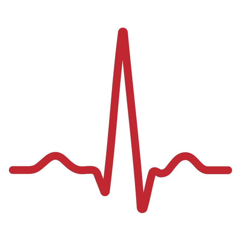 Bold Red Ecg Pulse Line
