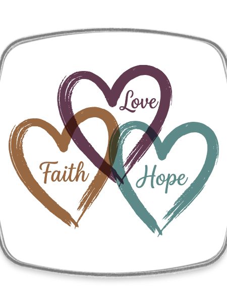 Love Faith Hope – Inspirational Heart Design