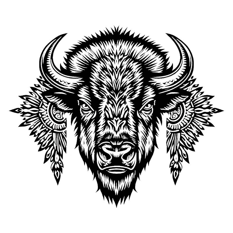 Ornamental Bison Glyph