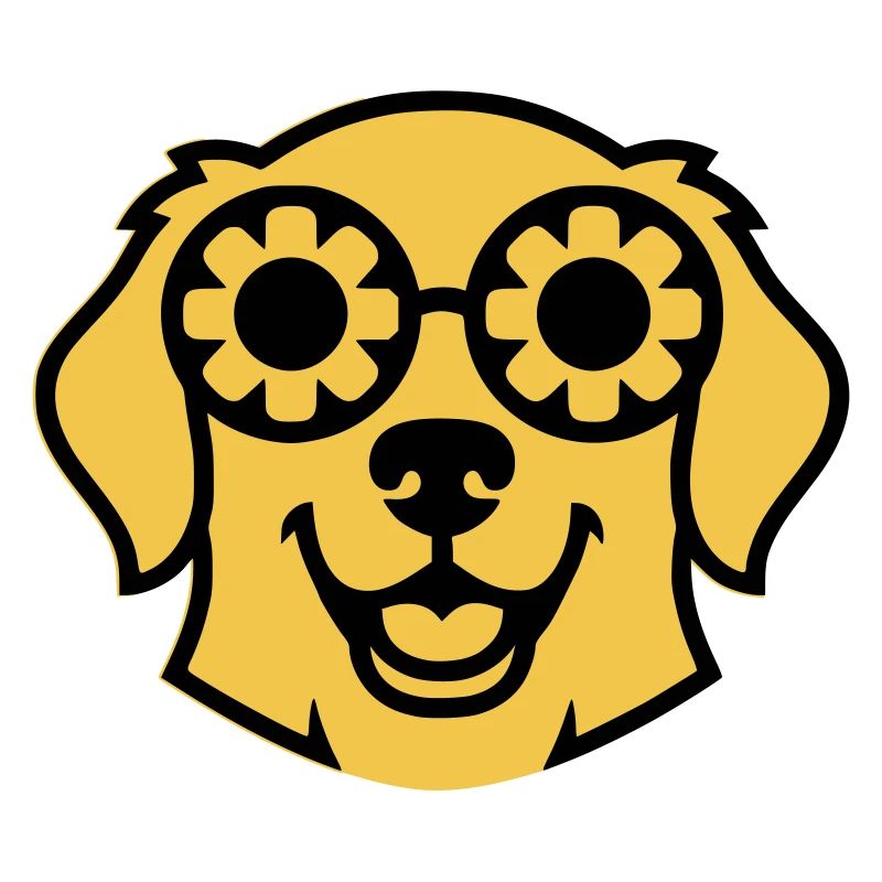 Lunettes de fleurs Labrador Peace Comic